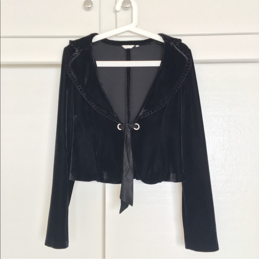 Bejeweled Velvet Blazer Jacket